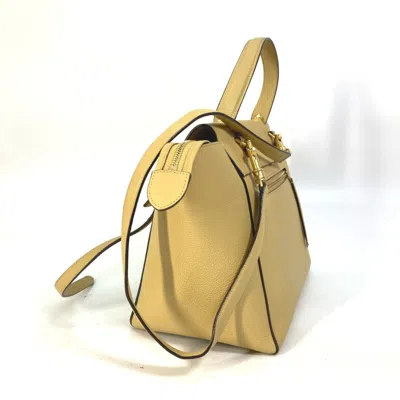Pre-owned Celine Yellow Leather Shoulder Bag ()