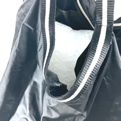 Pre-owned Chanel Black White Nylon Shoulder Bag () In Black, White