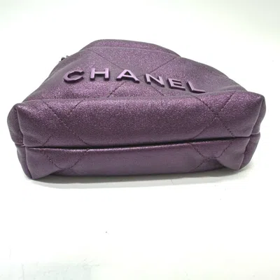 Pre-owned Chanel Purple Leather Shoulder Bag ()