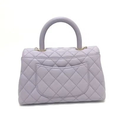 Pre-owned Chanel Purple Caviar Leather Handbag Shoulder Bag ()