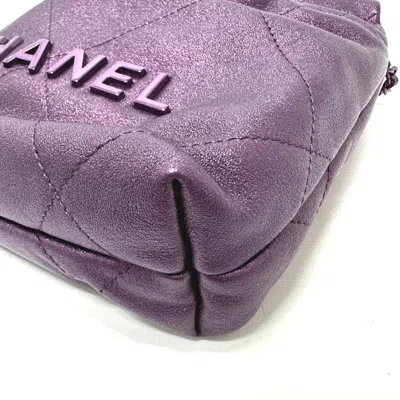 Pre-owned Chanel Purple Leather Shoulder Bag ()