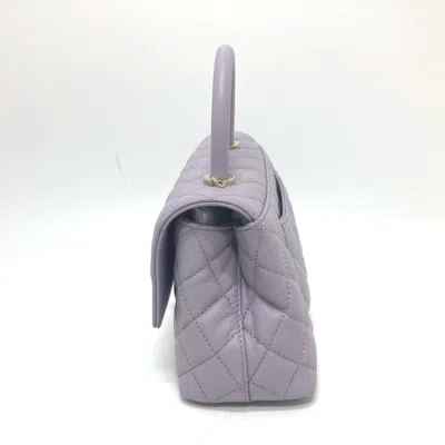 Pre-owned Chanel Purple Caviar Leather Handbag Shoulder Bag ()