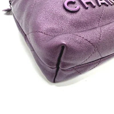 Pre-owned Chanel Purple Leather Shoulder Bag ()