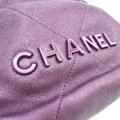 Pre-owned Chanel Purple Leather Shoulder Bag ()