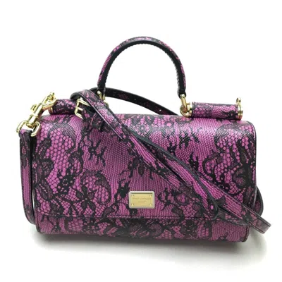 Pre-owned Dolce & Gabbana Black Leather Handbag Pochette Shoulder Bag ()