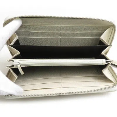 Pre-owned Gucci Off-white Leather Long Wallet (bi-fold) ()