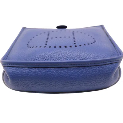 Pre-owned Hermes Blue Electric Taurillon Clemence Leather Shoulder Bag ()