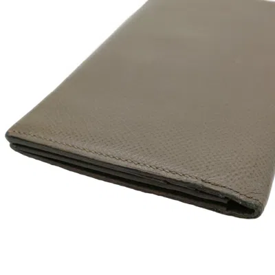 Pre-owned Hermes Etain Epsom Leather Long Wallet (bi-fold) ()