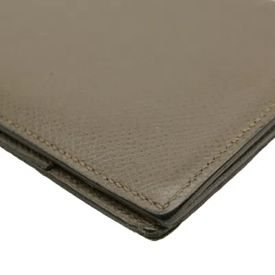 Pre-owned Hermes Etain Epsom Leather Long Wallet (bi-fold) ()