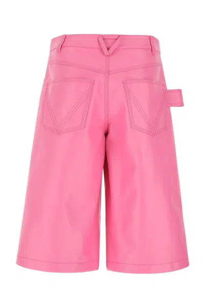 Bottega Veneta Pink Wide Leg Bermuda Shorts