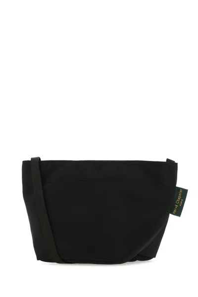 Herve Chapelier Black Canvas Crossbody Bag