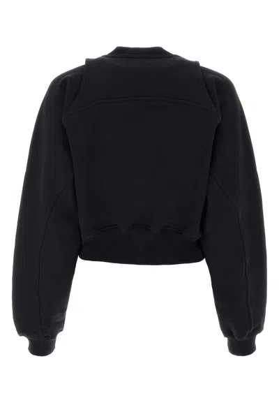 Off-white Cotton Sweatshirt With Frontal Logo
