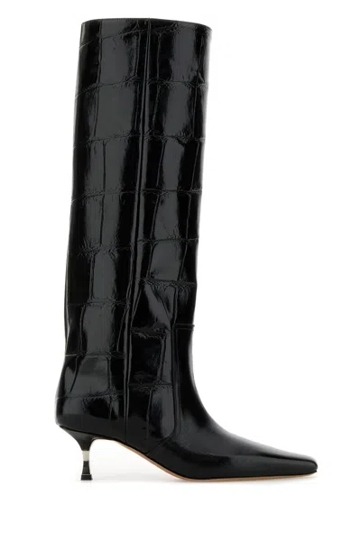 Paris Texas Bettina Croc-embossed Leather Boots