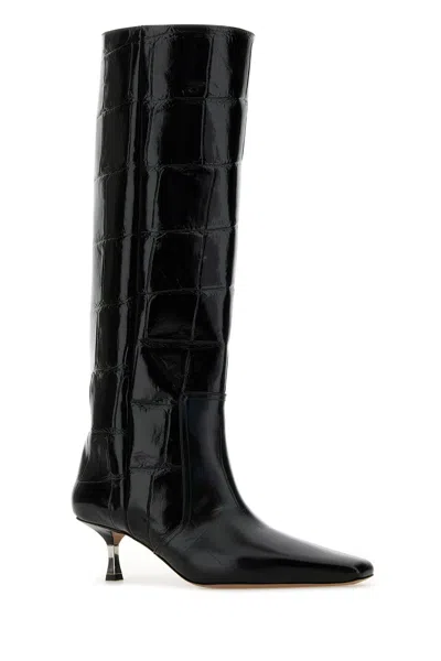 Paris Texas Bettina Croc-embossed Leather Boots