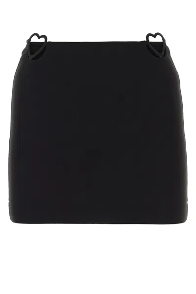Nensi Dojaka Black Heart Cut-out Detail Miniskirt