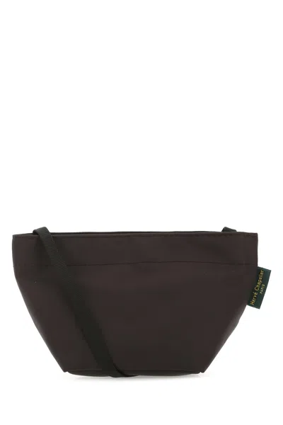 Shop Herve Chapelier Brown Canvas Crossbody Bag