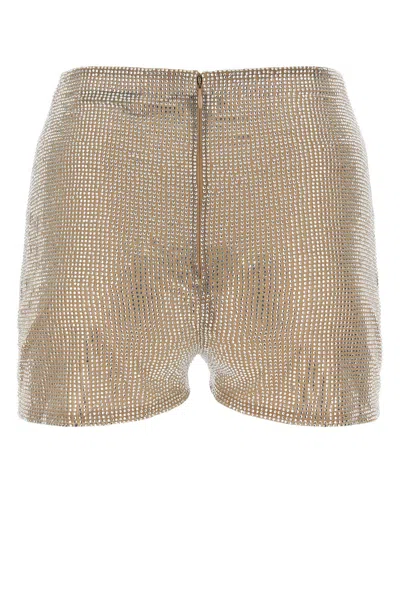 Giuseppe Di Morabito Silver Embellished Mesh Shorts