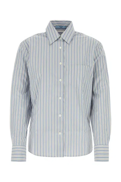 Prada Women's Embroidered Poplin Shirt
