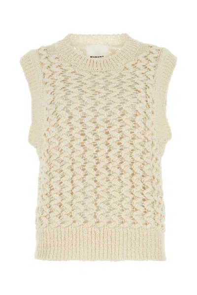 Isabel Marant Faye Zigzag Open Knit Sleeveless Sweater