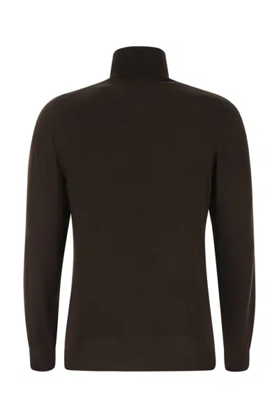 Fedeli Turtleneck Knit Sweater In Brown