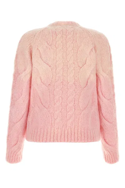 Maison Margiela Cable Knit Mohair Blend Sweater