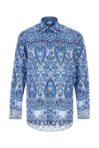 Etro Cotton Shirt With Floral And Paisley Prints