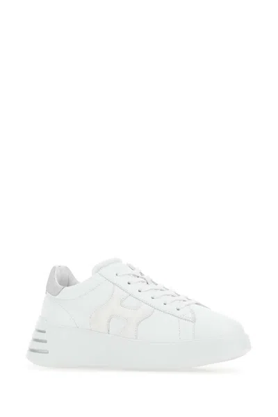 Hogan Leather Sneakers With Glittered Patch