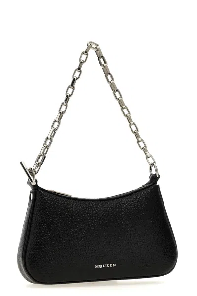 Alexander Mcqueen Mini T-bar Chain Shoulder Bag In Black