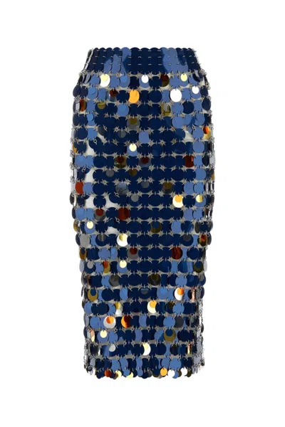 Rabanne Paillette-chainmail Pencil Midi Skirt