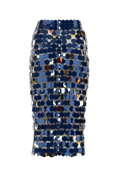 Rabanne Paillette-chainmail Pencil Midi Skirt