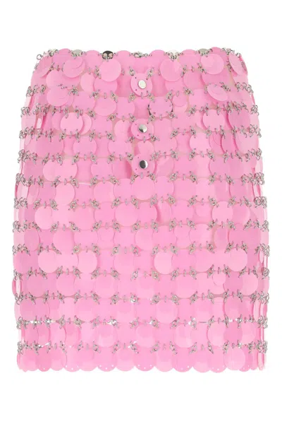 Rabanne Round Sequined Mini Skirt