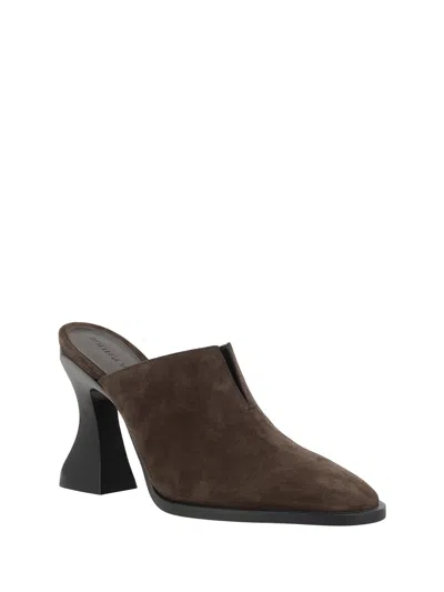 Bottega Veneta Women Mule Cha-cha In Soft Suede In Multicolor
