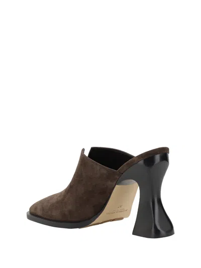 Bottega Veneta Women Mule Cha-cha In Soft Suede In Multicolor