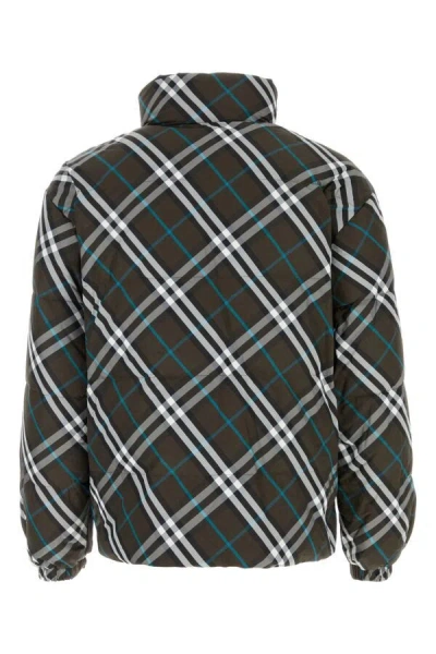 Burberry Khaki Check Reversible Down Jacket In Multicolor