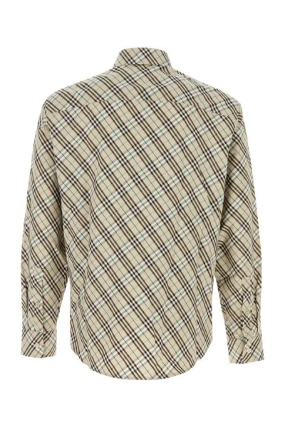 Burberry Embroidered Poplin Shirt With Button-down Collar In Multicolor