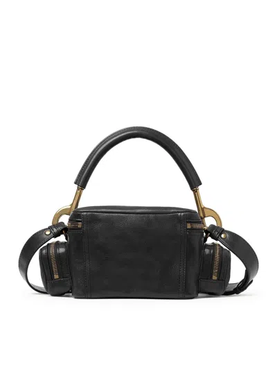 Chloé Chloe Women Petrol Blue Leather Camera Bag Handbag In Black