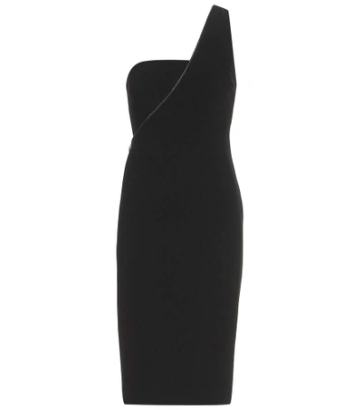 Tom Ford One-shoulder Stretch-cady Dress In Black