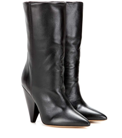 Shop Isabel Marant Lexing Leather Boots In Black