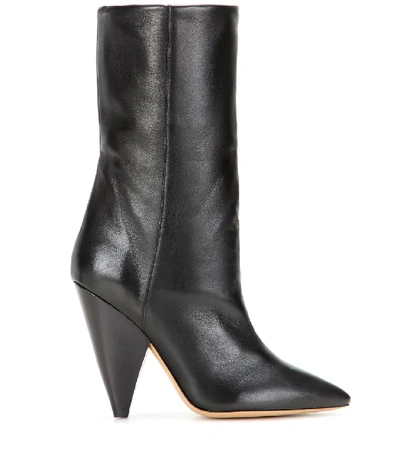 Shop Isabel Marant Lexing Leather Boots In Black