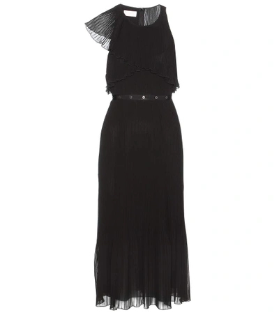 Giamba One Shoulder Mid Dress In Black
