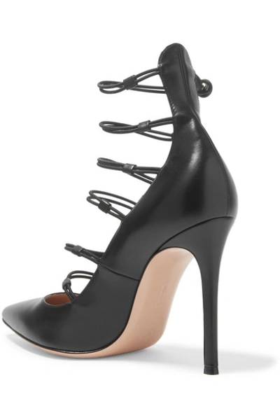 Shop Gianvito Rossi Cutout Leather Pumps