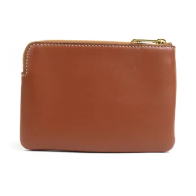 Pre-owned Celine Brown Leather Coin Purse/coin Case ()