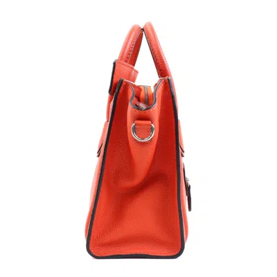 Pre-owned Celine Orange Leather Handbag Shoulder Bag ()