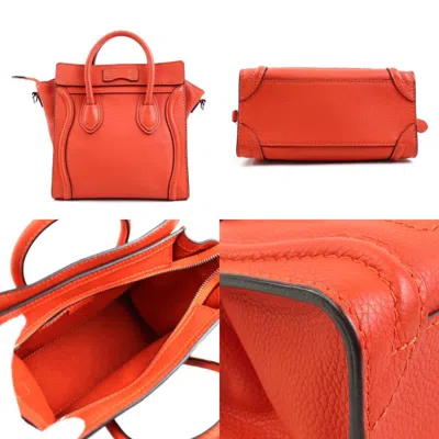 Pre-owned Celine Orange Leather Handbag Shoulder Bag ()