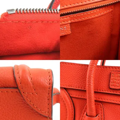 Pre-owned Celine Orange Leather Handbag Shoulder Bag ()