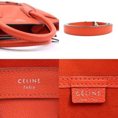 Pre-owned Celine Orange Leather Handbag Shoulder Bag ()