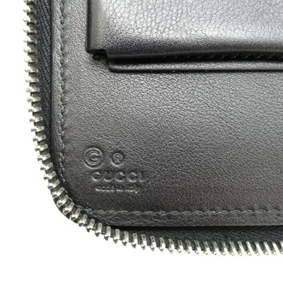 Pre-owned Gucci Black Leather Long Wallet (bi-fold) ()