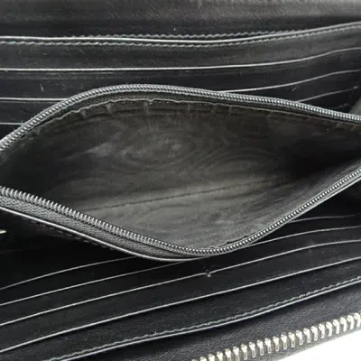 Pre-owned Gucci Black Leather Long Wallet (bi-fold) ()