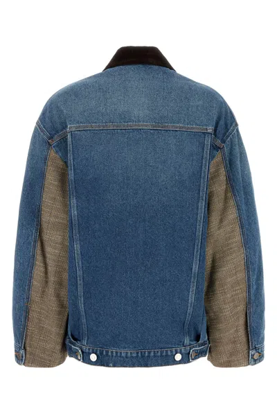 Stella Mccartney Oversized Tweed-paneled Denim Jacket