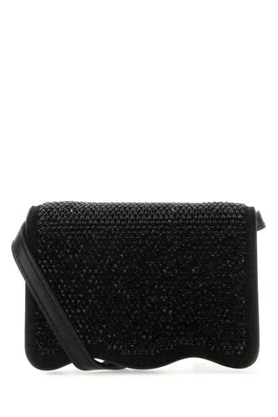Palm Angels Embellished Leather Micro Palm Beach Crossbody Bag